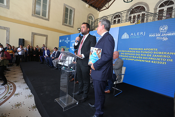 Governador Cláudio Castro e presidente da Alerj, André Ceciliano, lançam o Fundo Soberano 