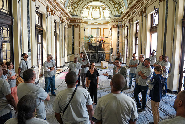 Servidores da Alerj participam de oficina de restauração do Palácio Tiradentes