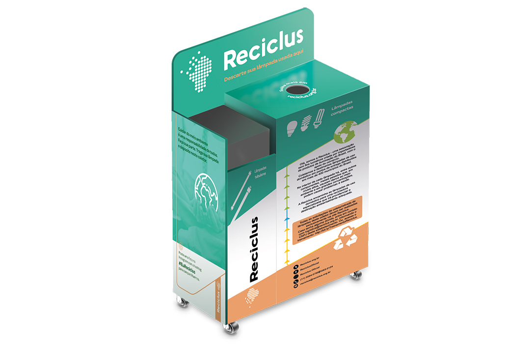 Foto: Banco de Imagens Reciclus distribui coletores de lâmpadas usadas a comerciantes