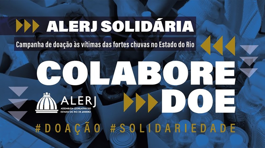 Alerj faz campanha de doação para vítimas das fortes chuvas no estado