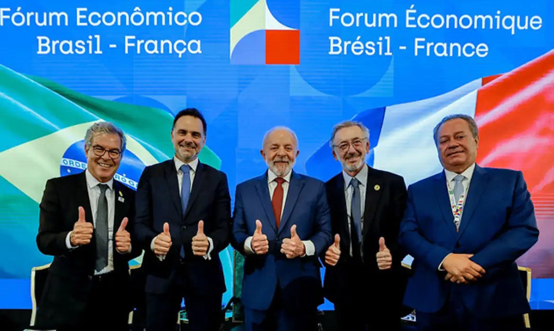 Foto: Ricardo Stuckert/PR Empresários franceses prometem a Lula investir R$ 100 bi no Brasil