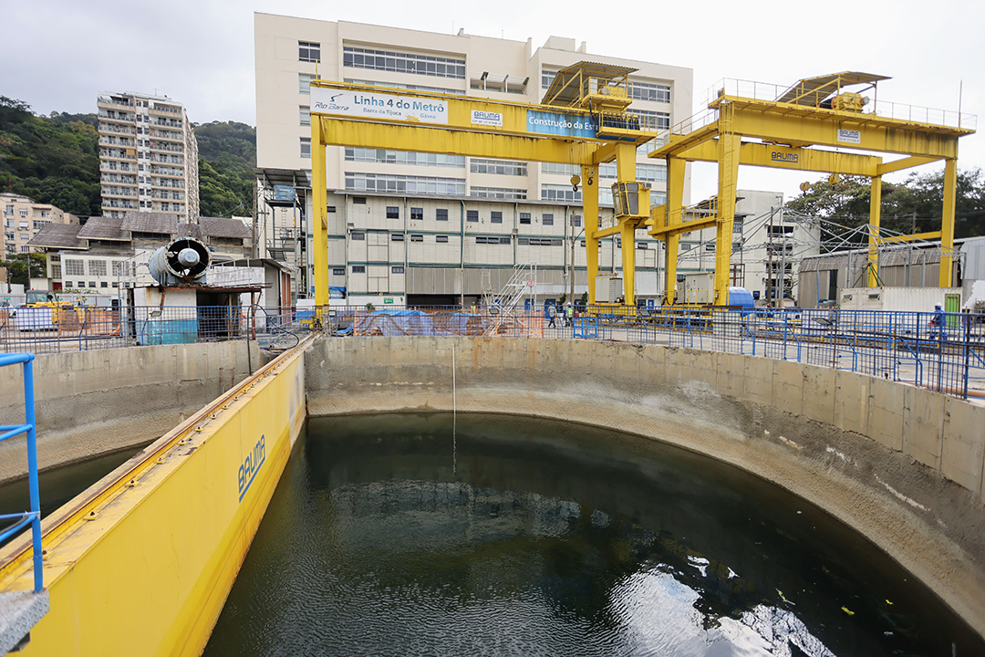 Foto: Divulgação/GOVRJ Governo do Estado dá início à retirada de água da estação Gávea do metrô