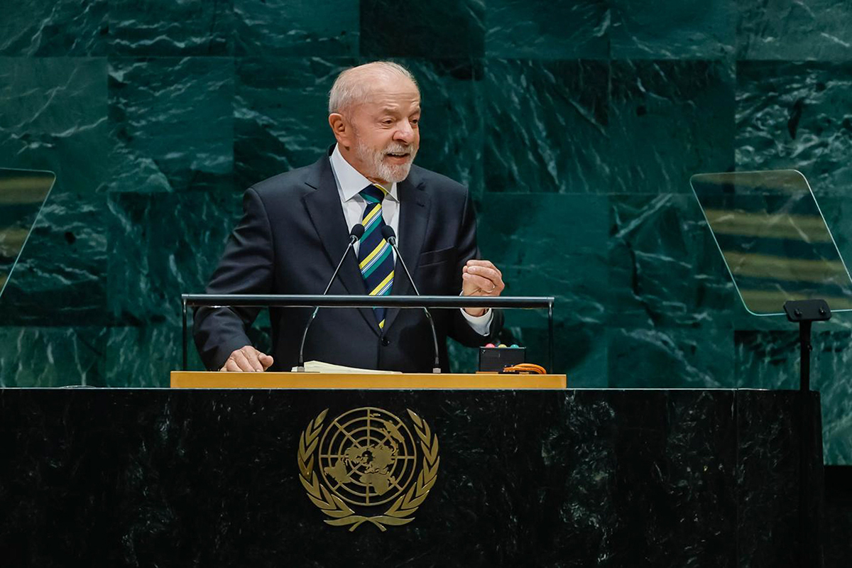 Foto: Ricardo Stuckert/Fotos Públicas O Brasil não cabe no quintal de ninguém diz Lula em discurso na ONU